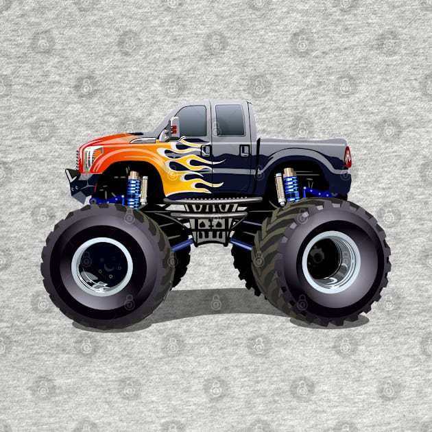 Cartoon monster truck by Mechanik